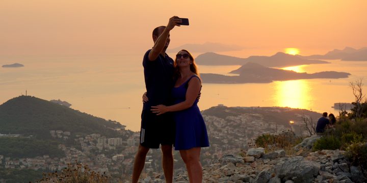 Top of the Dubrovnik Cable Car at Sunset