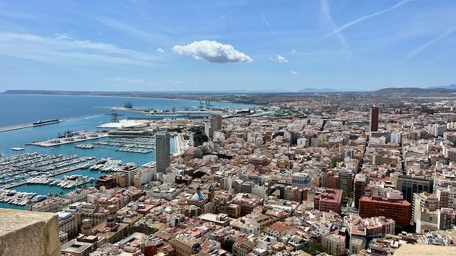 Walking up to Santa Barbara Castle in Alicante